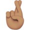 Crossed Fingers - Medium emoji on Apple
